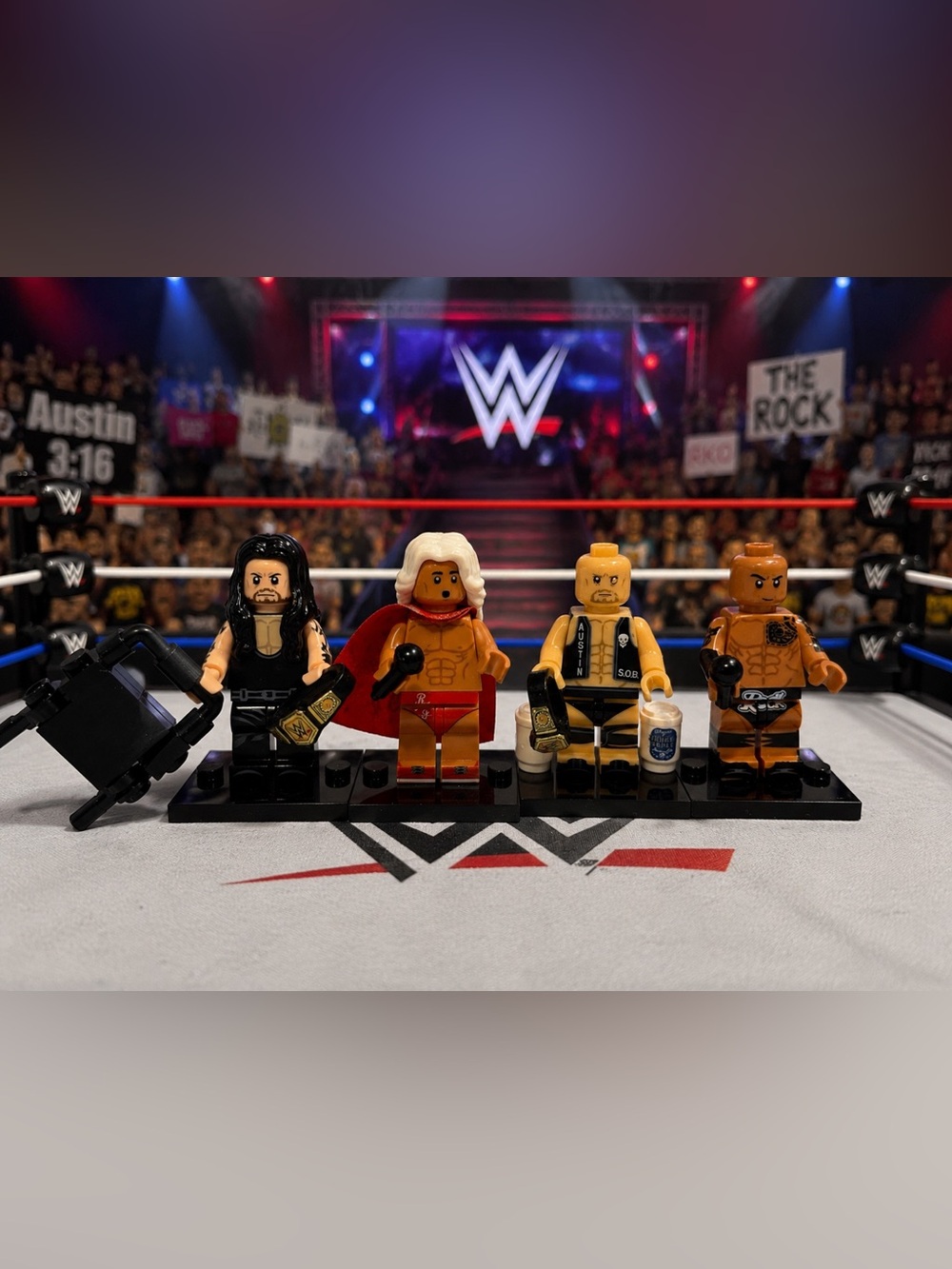 Custom Wrestling Minifigure Bundle – WWE Inspired Figures 🏆